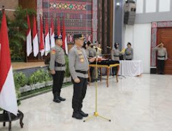 Cara Kapolda Sumut Pimpin Upacara Pemuliaan Nilai-Nilai Tribrata di HUT Bhayangkara ke-78