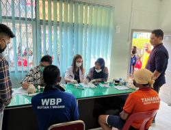 Skrining HIV Puluhan Warga Binaan Rutan Kelas I Medan