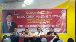Kegiatan Reses Anggota DPRD MEDAN Paul Mei Anton Simanjuntak. S.H . Dihadiri antusias dari warga Masyarakat yg Menyampaikan Aspirasi